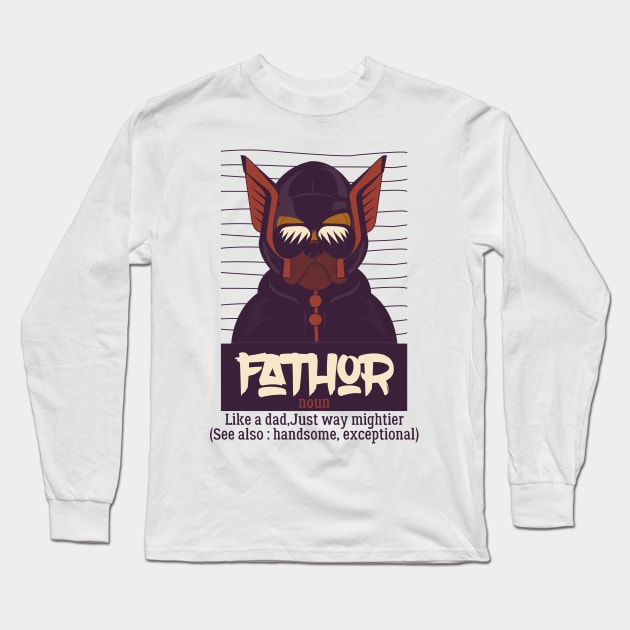 Funny Pug Dog Long Sleeve T-Shirt by Tesszero